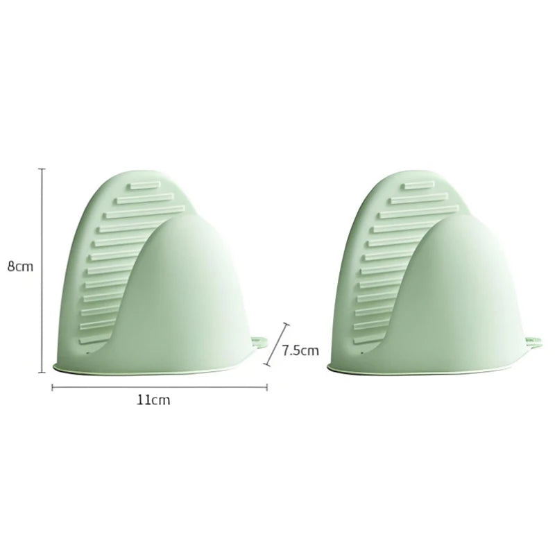 Thickened Silicone Heat Resistant Gloves Non Slip Oven Mitts Microwave Safe Kitchen Gloves For Baking Cooking Qme A7