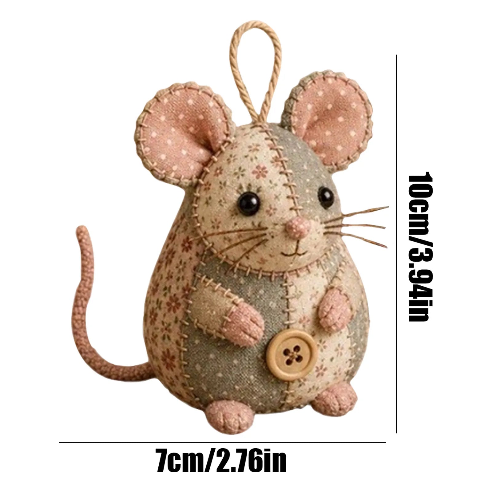 Handmade Patchwork Mouse DIY Sewing Craft Set for Adults and Beginners Cute Home Decoration Unique Holiday Gift Qme
