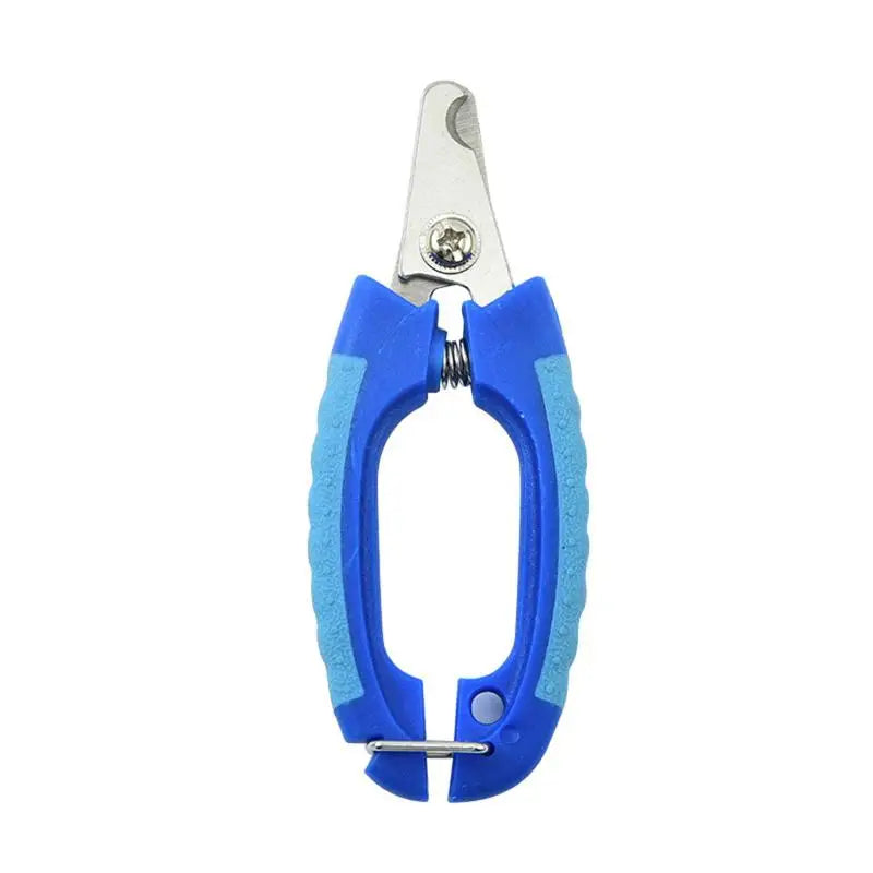 Stainless Steel Pet Nail Clippers - Professional Dog Cat Rabbit Grooming Scissors, Safe Animal Nail Cutter Tool for Pet Care Qme Double Blue