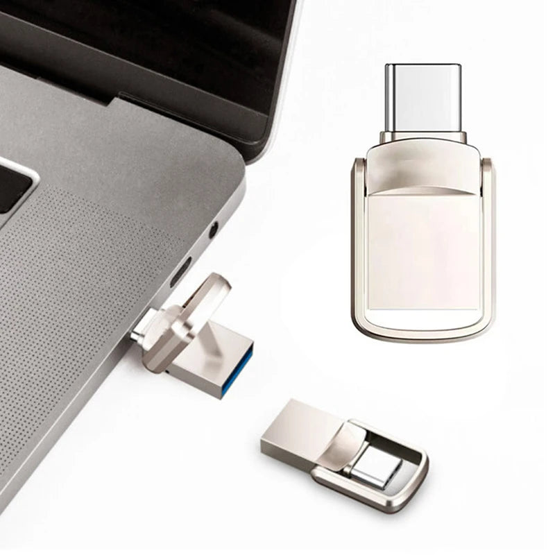 USB Flash Drive 3 0 2TB Dual Pendrive OTG TYPEC Memory Stick Pen Qme