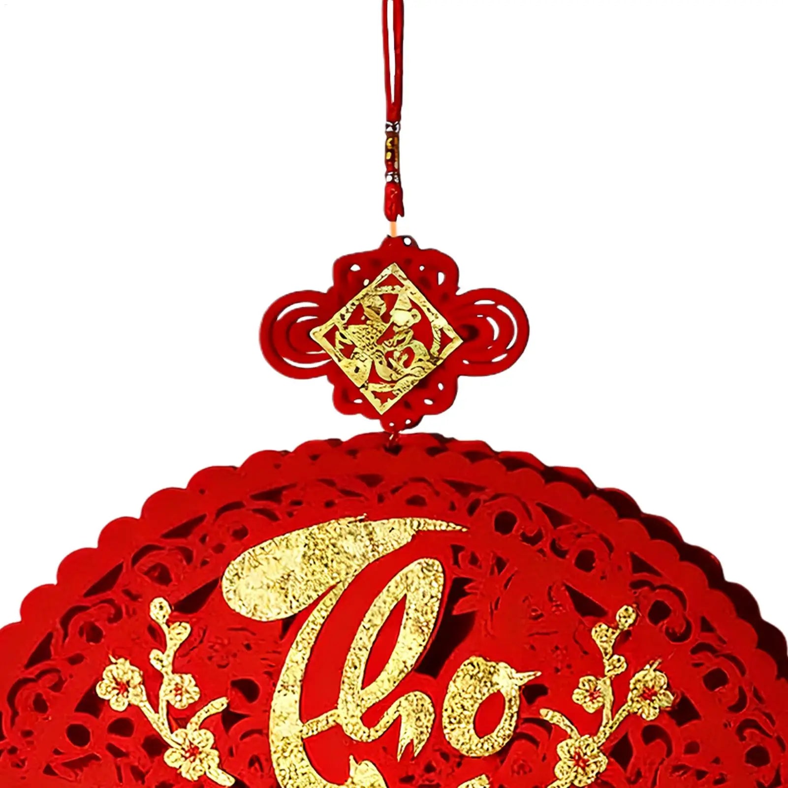 Chinese New Year Decorations 2026 New Year Auspicious Decor Flocking Tree Ornaments Festival Charm for Home Office Car Door Wall Qme