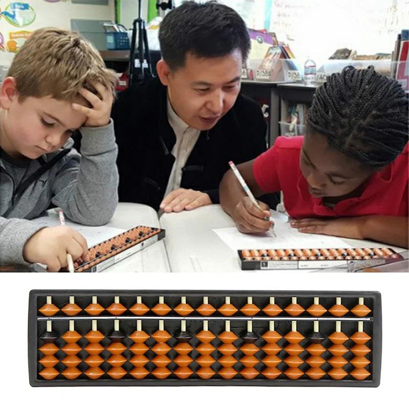 Portable Chinese 15 Digits Column Abacus Arithmetic Soroban Qme