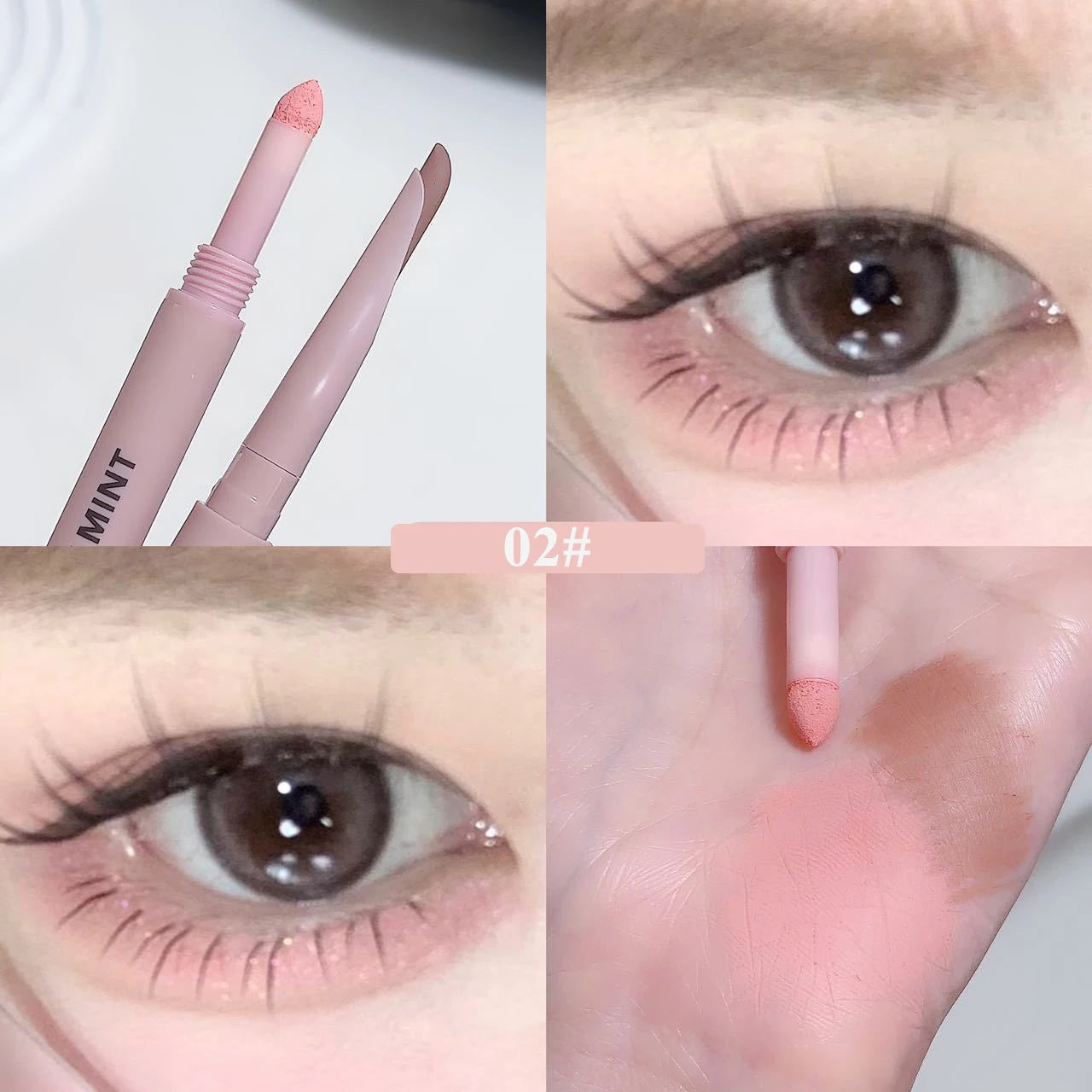Sweetmint Meniscus Double-ended Silkworm Eyemakeup Highlight Naturally Brightening Long-lasting Eye Makeup Two-in-One Qme 1434-02
