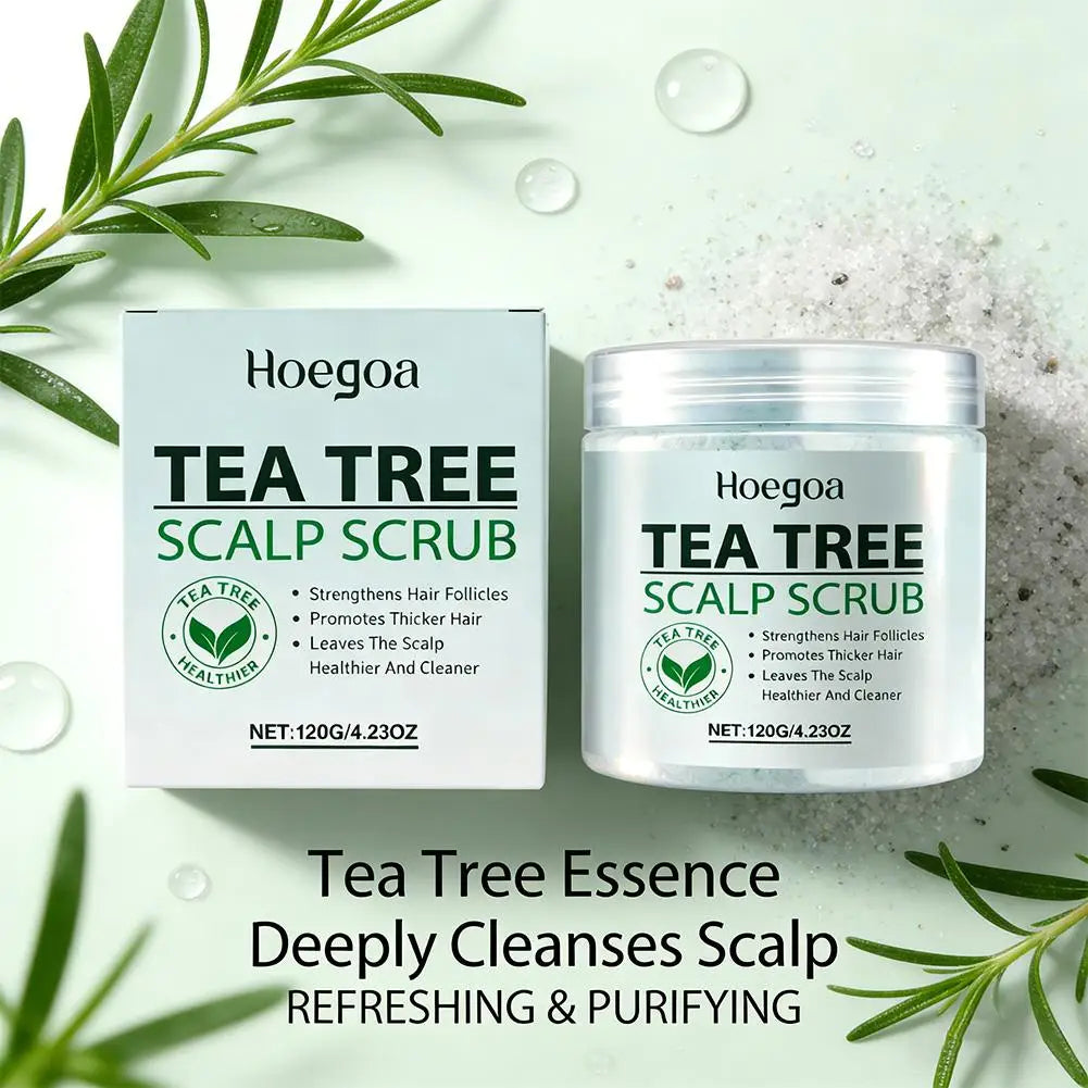 Tea Tree Scalp Scrub Deep Clean Removes Build-up Moisturizing Scalp Care Products Exfoliating Scrub Hair Essence Hair Cream Qme