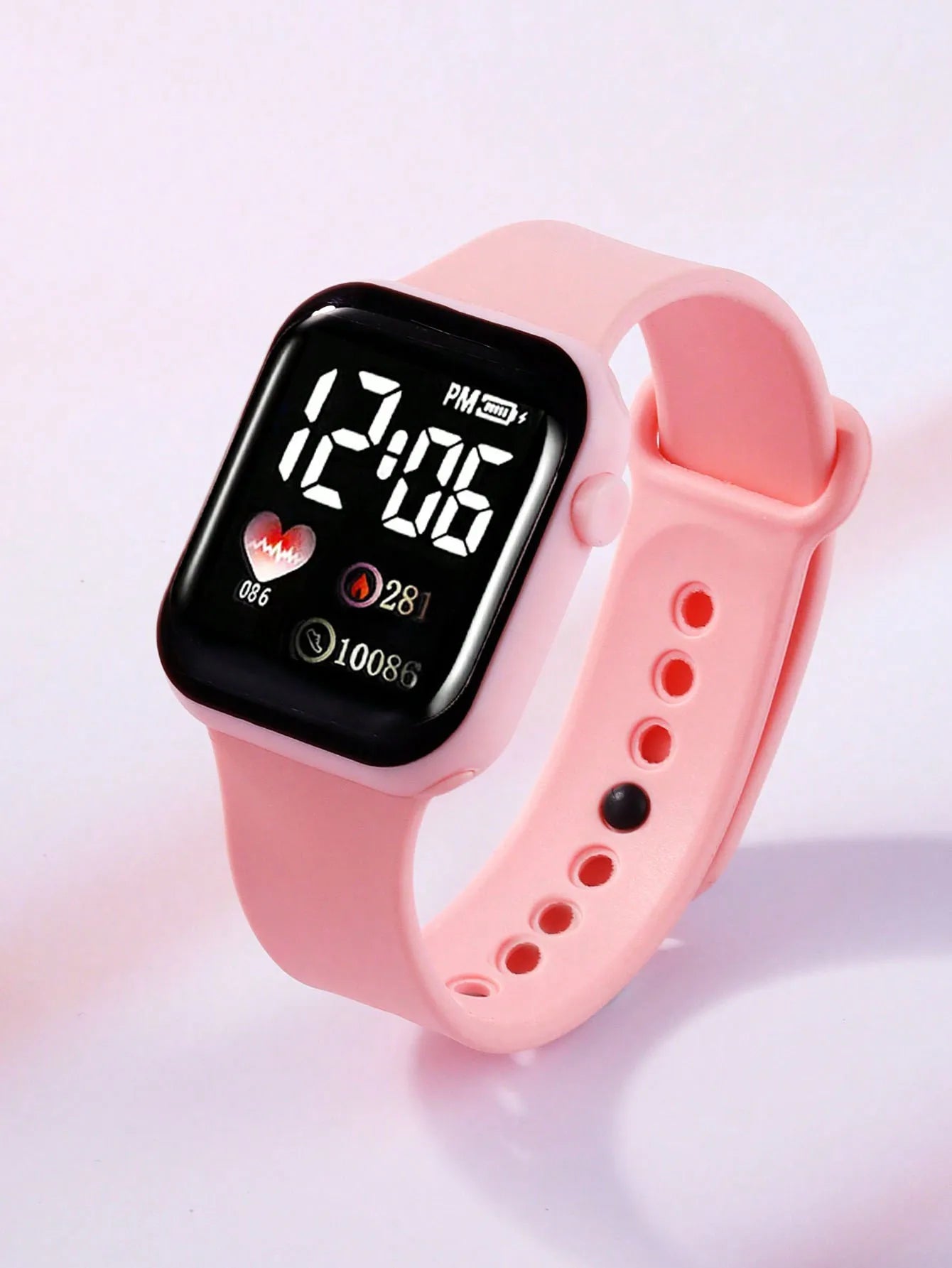 Love Pattern Electronic Watch And Butterfly Accessories Set Birthday Gift (No Box Included) Qme