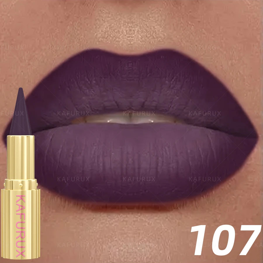 9 Colors Gradient Lipstick Matte Lip Liner Pen Velvet Finish Smooth Qme 107