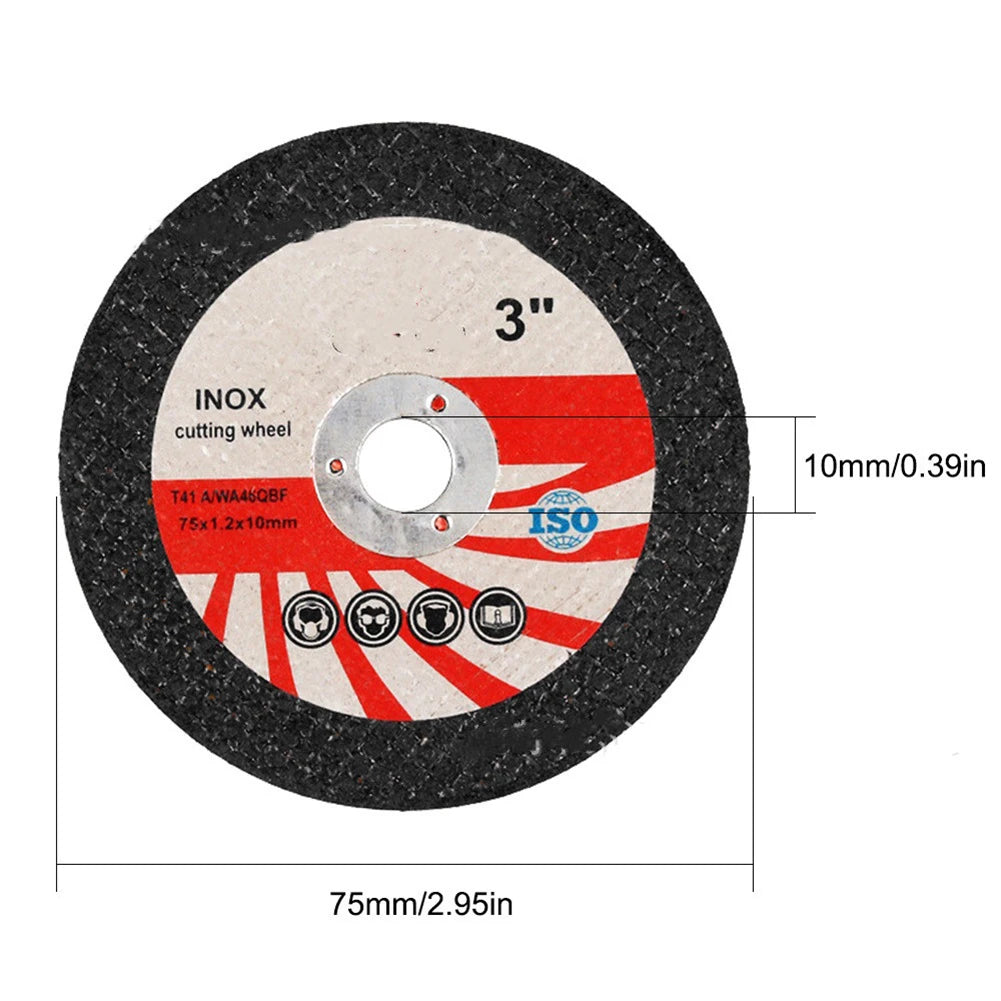 10pcs Resin Grinding Wheels 75mm For Angle Grinder Composite Corundum With Zirconium Abrasive Layer For Efficient Metal Cutting Qme