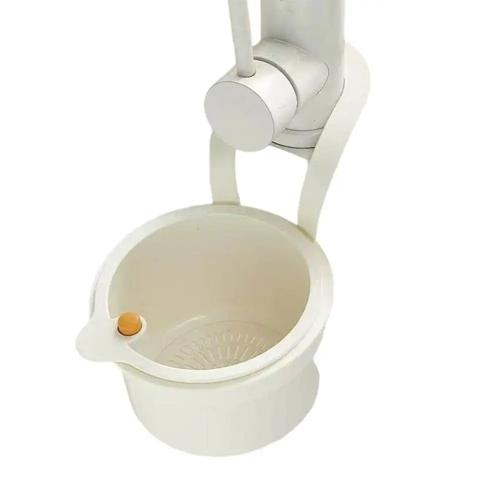 Creative Kitchen Sink Hanging Strainer Basket Detachable Openable Bottom Cover Kitchen Garbage Filter Quickly Drain Clean Rack Qme White