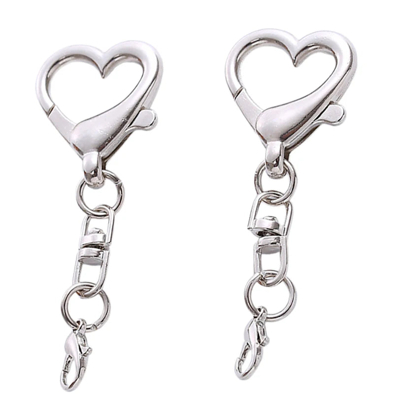 Round Wire Open Ring Metal Key Holder Unique Alloy Heart Keyring Qme