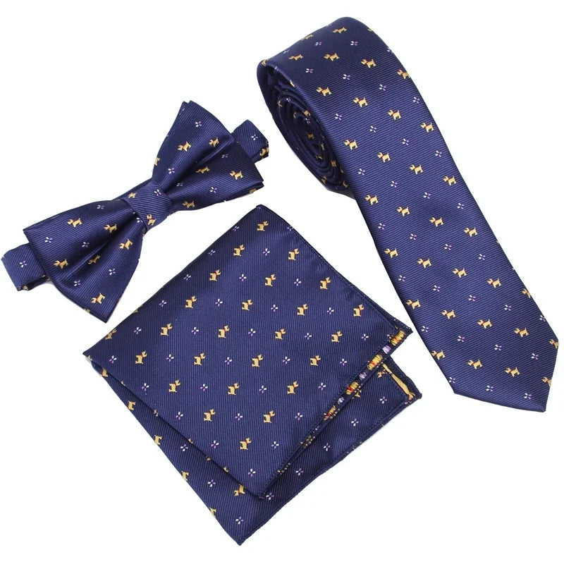 Paisley Men's Casual Bowtie Tie Skinny Polyester Necktie Pocket Qme A33 China Mainland