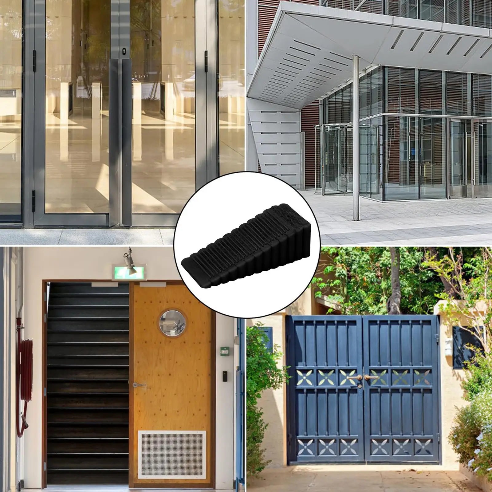 Safety Silicone Door Stop Stoppers Block Wedge Doorstops Door Stopper Home Office Door Rear Retainer Anti-collision Stop Qme