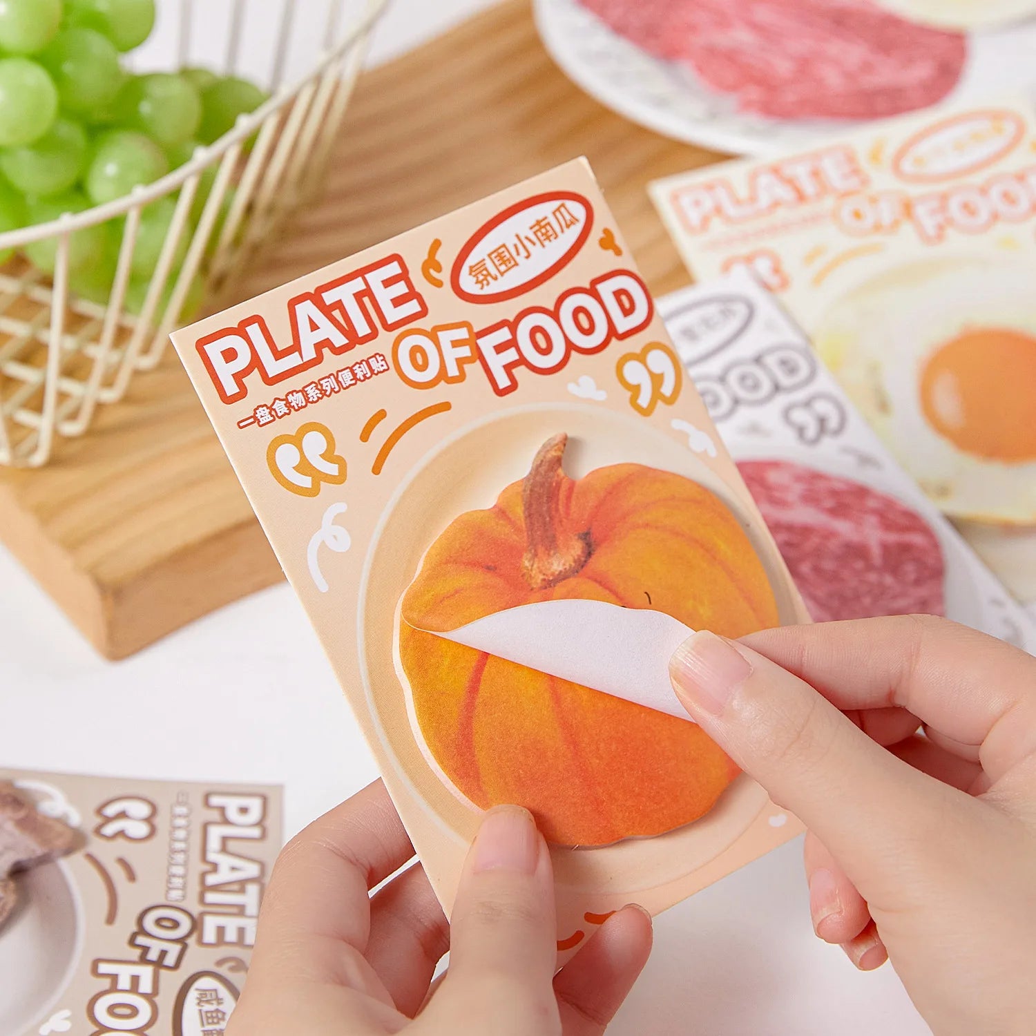 30pcs，Kawaii Stationery，Food shape Notes Sticky，Self-Sticky Note Pads，for Daily to-do list Study Work，School Office Stationery Qme