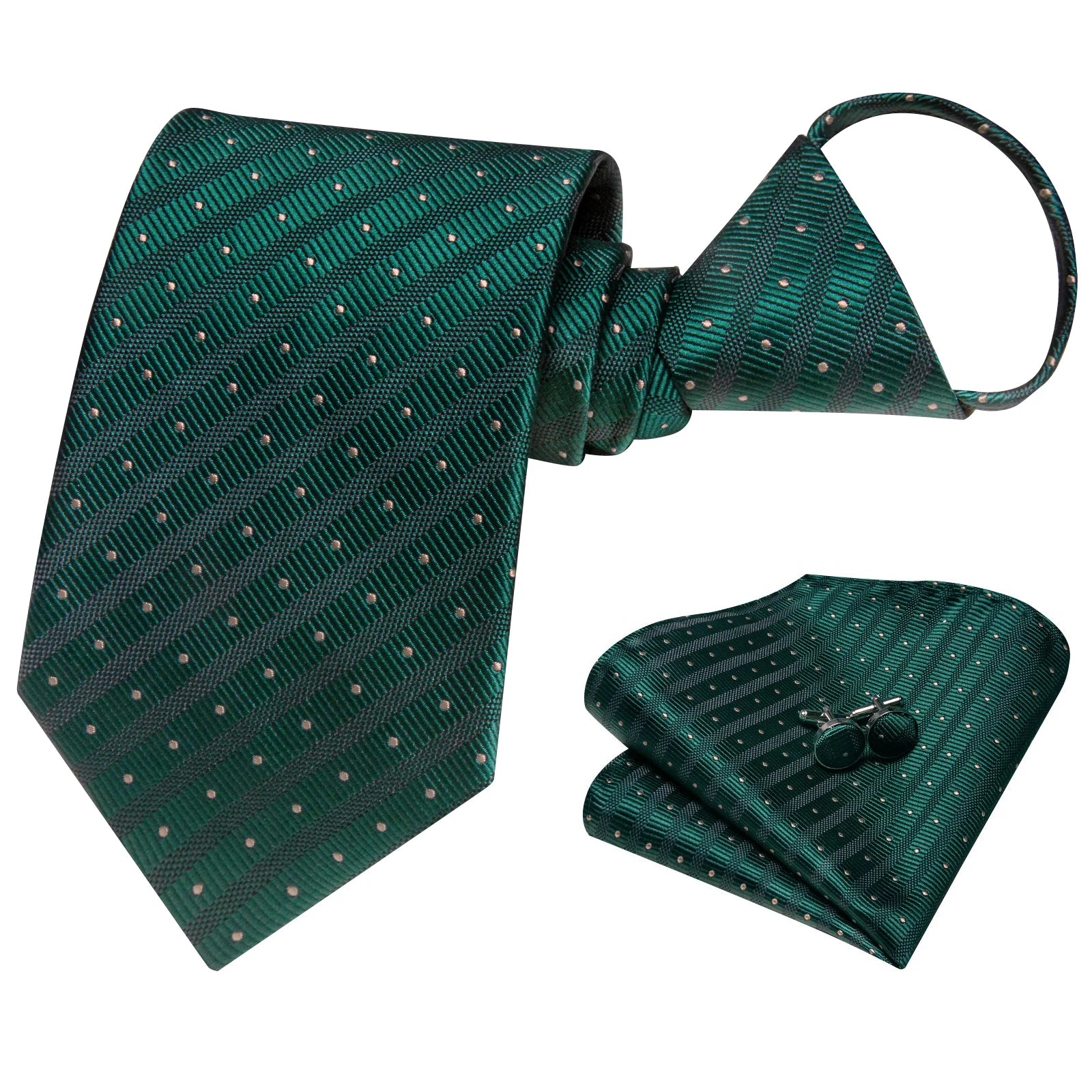 27 Colors Hi-Tie Mens Tie Pre tied adjustable zipper neck strap for men 3.15 inches for office graduation school uniform Qme HT-AL-0014B