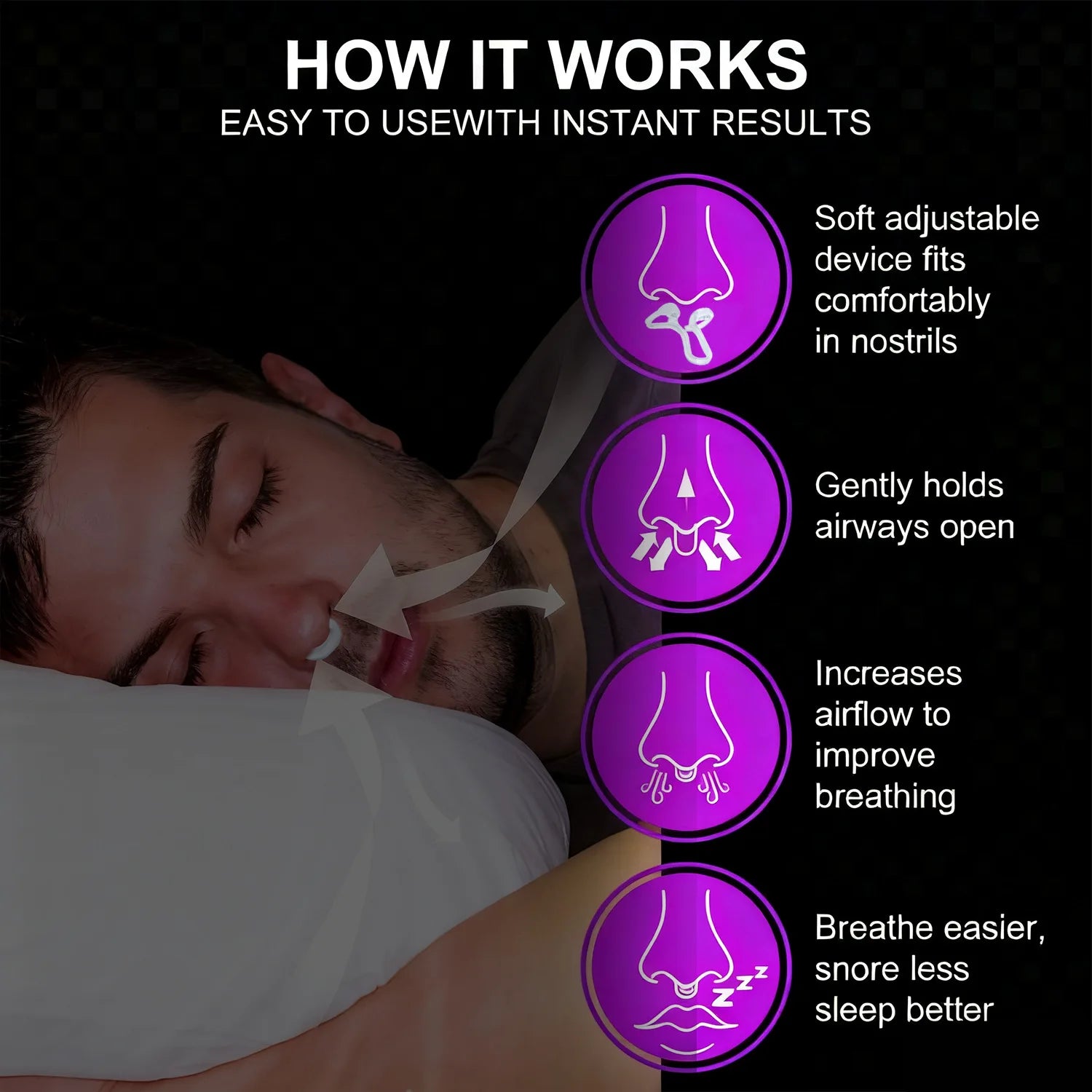 Stop Snoring Device Silicone Elastic Nose Clip Anti-snoring Supplies Qme