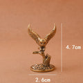 Antique Solid Brass Owl Miniature Figurines Retro Copper Animal Tea Qme Copper