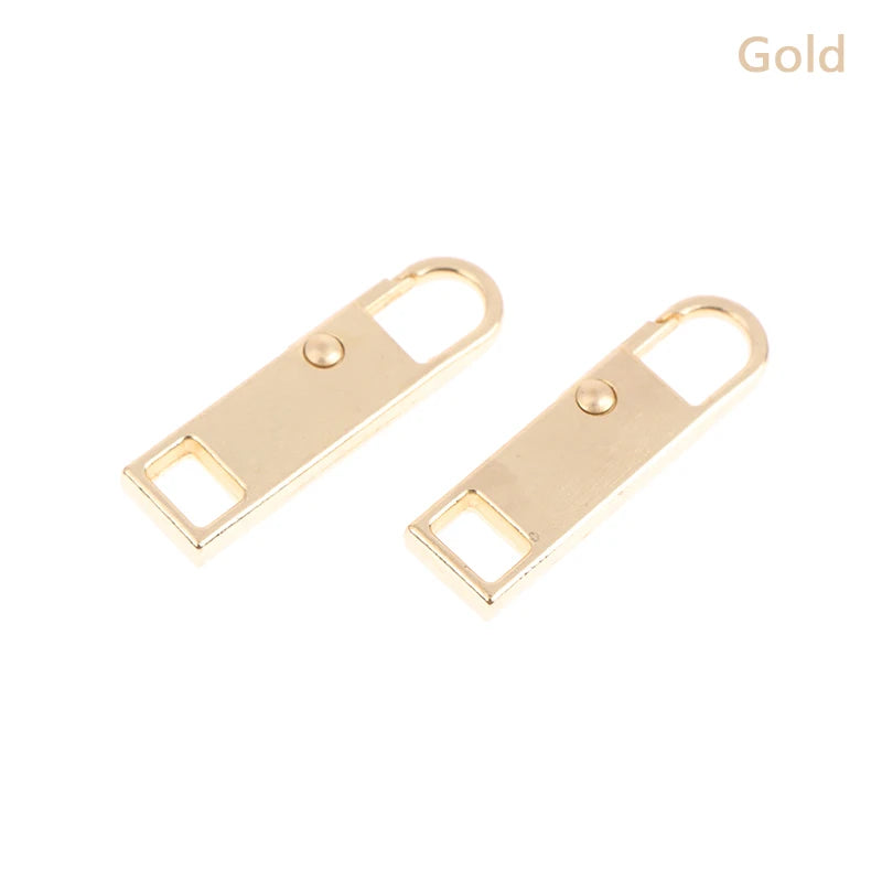 Zipper Slider Puller Replacement Removable Head Luggage Schoolbag Qme Gold
