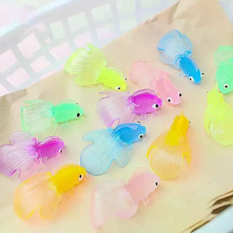 10/20/PCS Artificial Aquarium Goldfishes Fake Rubber Fish Ornament Realistic Moving Floating Fish Cat Toy Pet Supplies Qme