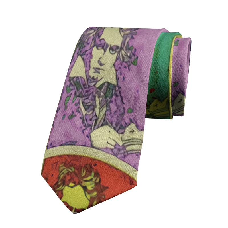 Art Nouveau Portrait Tie Classical Oil Painting Casual Slim Men's Qme type2