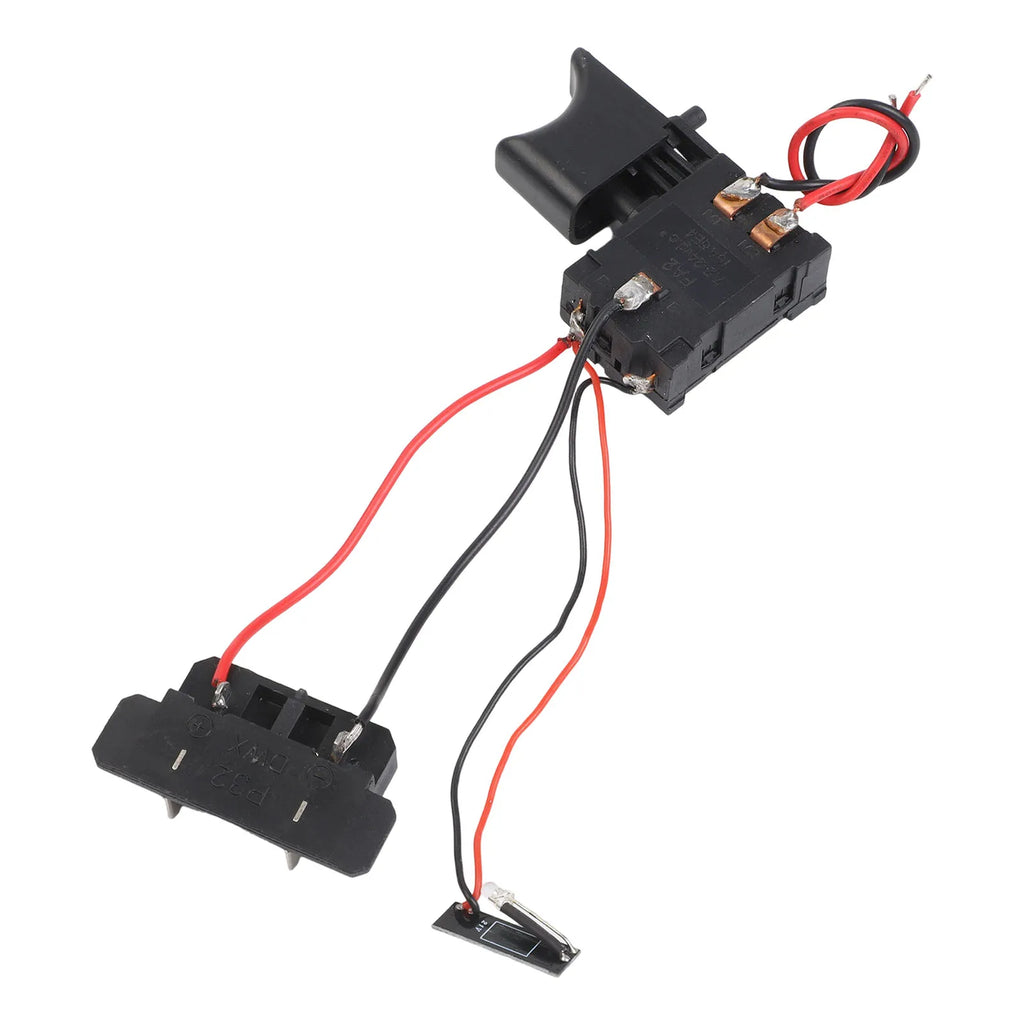 1 Piece 16.8V 18V Lithium Battery Cordless Drill Speed Control Trigger Switch With Small Light Power Tool Easy Assembly Qme Default Title