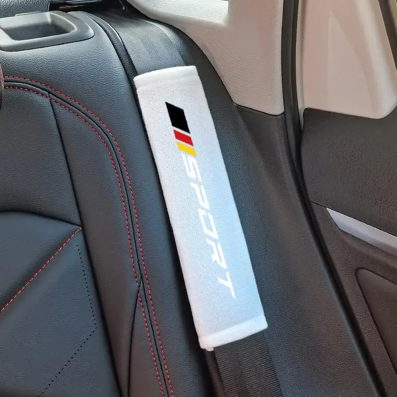 P1 Soft Comfortable Car Seat Belt Cushions Personalized Fashionable Qme White
