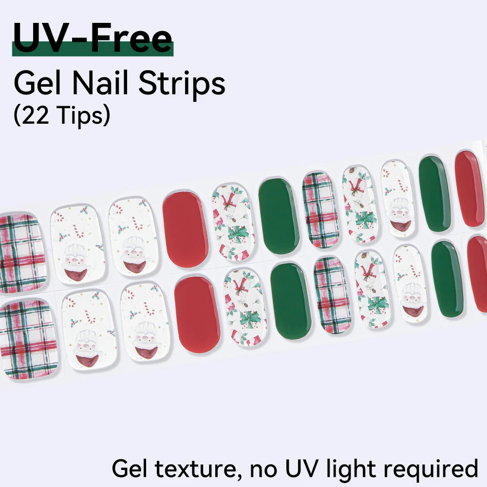 22Tips Sparkling Leopard Pattern Full Cover Nail Stickers French Qme BSA-0168