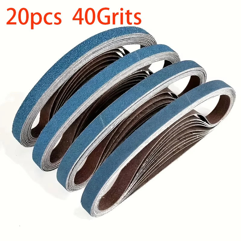 10/20 Pieces 10x330mm Sanding Belts Fused Alumina Zirconia 3/8"x13" Sander Belts 4-Option Grit 40 | 60 | 80 | 120 Qme 20pcs 40Grits