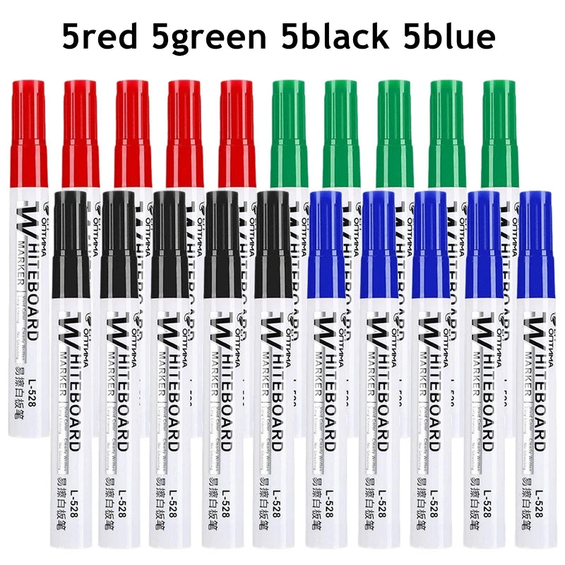 1-100Pcs Erasable Whiteboard Marker Pen Blackboard Marker Teaching Chalk for Glass Office School Stationery White Board Marker Qme 20Pcs Mixed Color