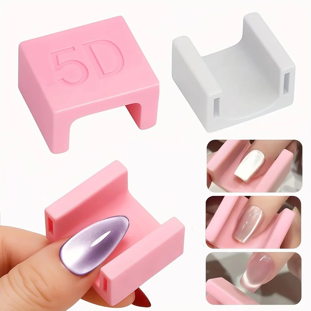 5D Magnetic Cat Eye Nail Tool Non-slip Thimbles Strong Magnets Qme
