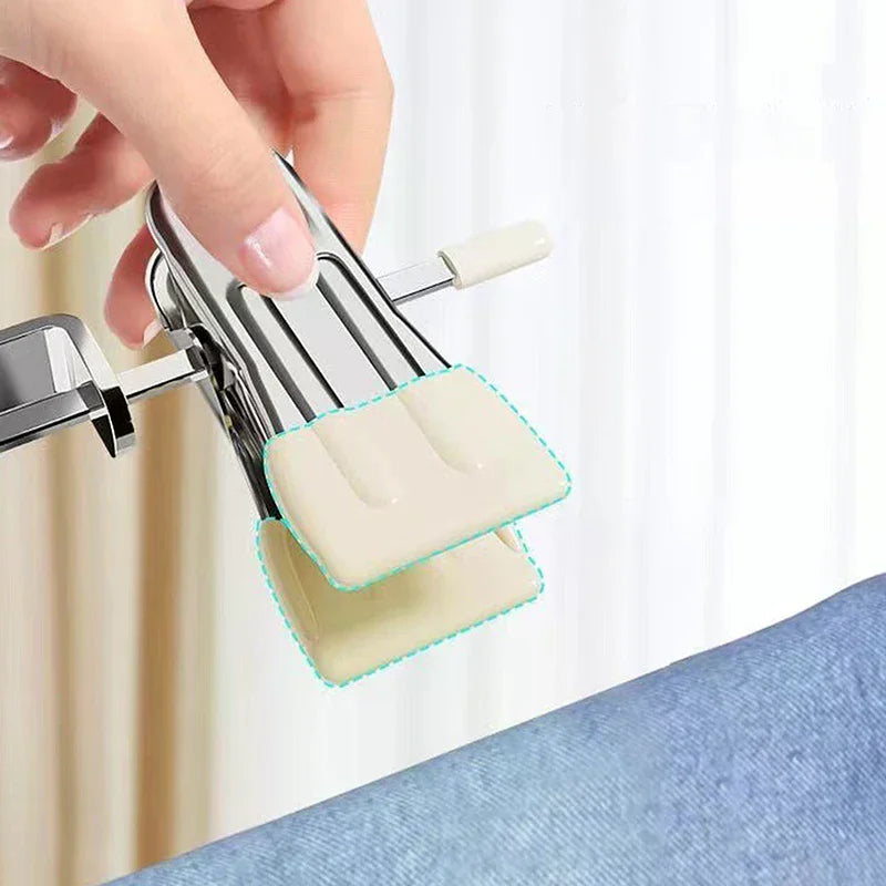Seamless Stainless Steel Trouser Rack Adjustable Stainless Steel Shoe Rack Trouser Rack Boots Hanger Portable Qme