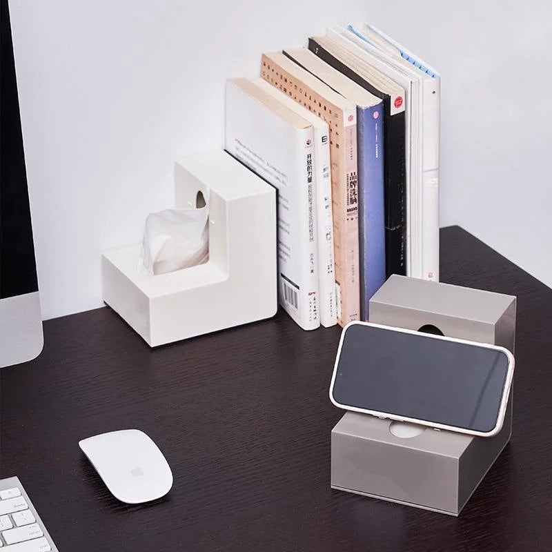 Creative L-shaped Drawn Tissue Box Living Room Simple Face Paper Qme