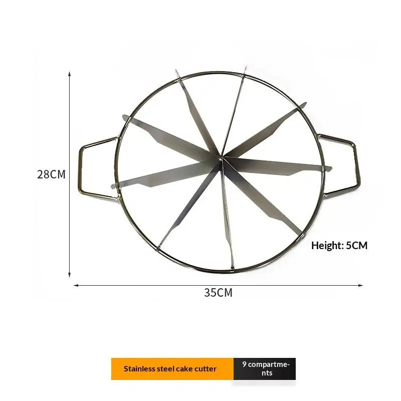 Cutter Slicer Stainless Steel Pastry Portion Marker Pizza Pie Divider Qme 9 grids