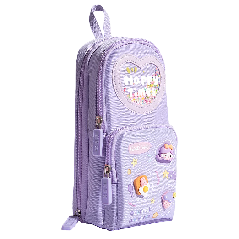 High Appearance Level Large-capacity Schoolbag And Pen Case Primary School Stationery Bag And Box Multi-functional Pen Case Qme Bear 1pc