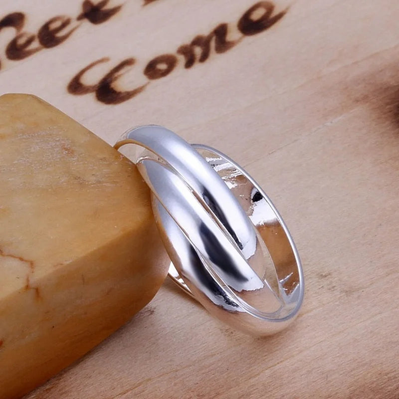Cute Women Lady Wedding Beautiful Charm Fashion Women 925 Sterling Silver Rings Jewelry Cute Lover Gift Qme