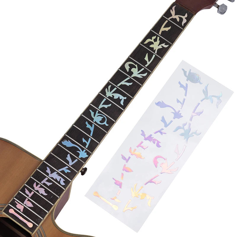 Guitar Fretboard Sticker Bass Decorative Cross Inlay Decals Stickers Qme