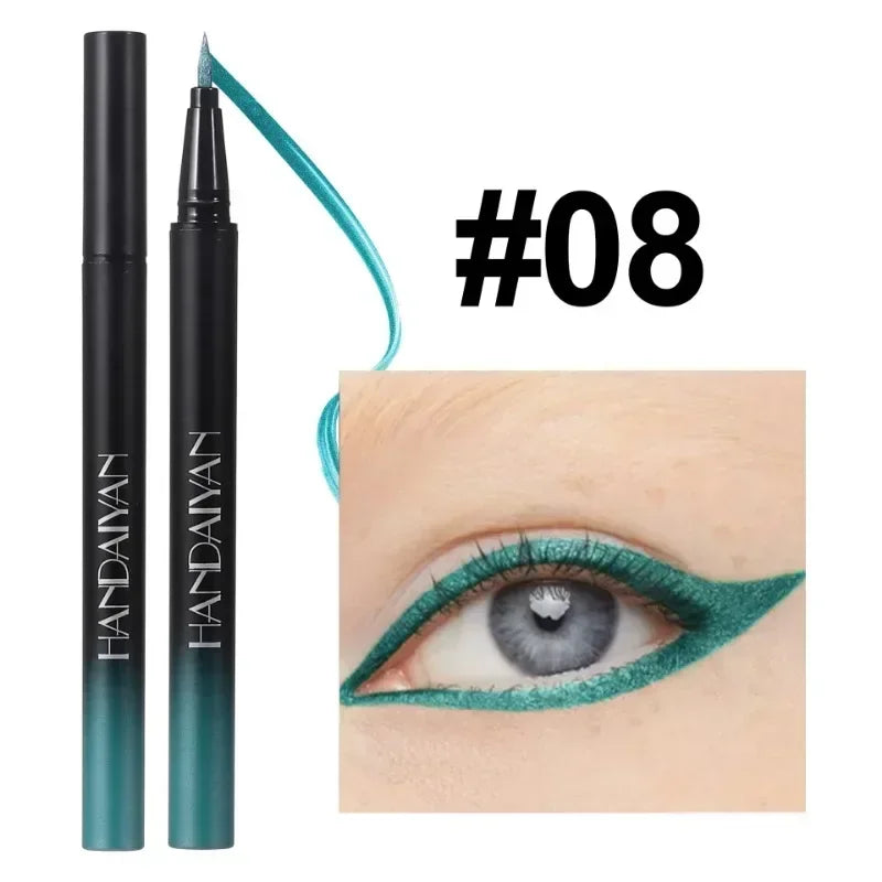 Pearlescent Eyeliner Stick Pen Glitter Eyes Shadow Waterproof Shimmer Eye Liner Pen Shiny High-gloss Cosmetics Beauty Make Up Qme 08
