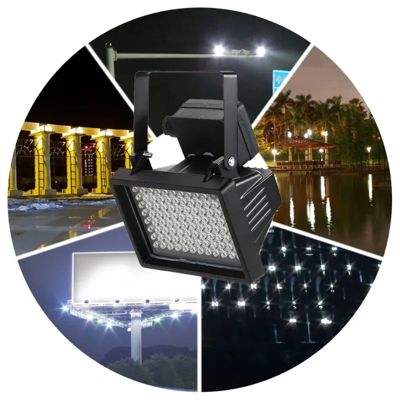 1PCS Solar Outdoor Flood Light Garden Waterproof White Light Night Vision Surveillance LED Project Lamp Qme