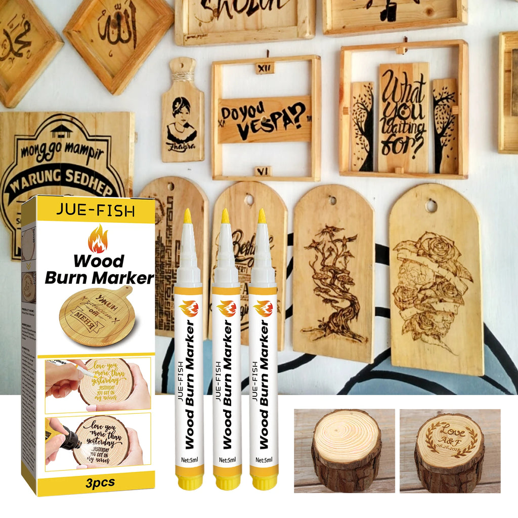 New DIY Scorch Wood Burned Marker Long Lasting Easy to Use Draw Complex Patterns Practical Chemical Wooden Marker Painting Pens Qme