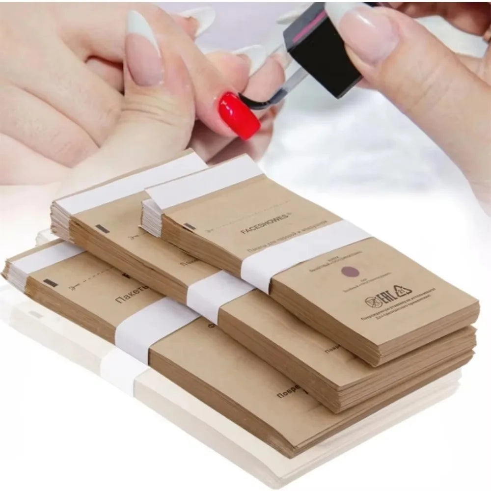 Nail Sterilizer Manicure Kraft Bags Art Clean Bag Sterilization Qme