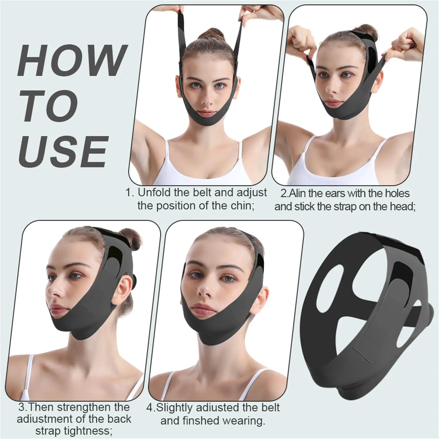 Face Lift Tape Chin Strap Sleeping Reusable V Line Lifting Mask Qme