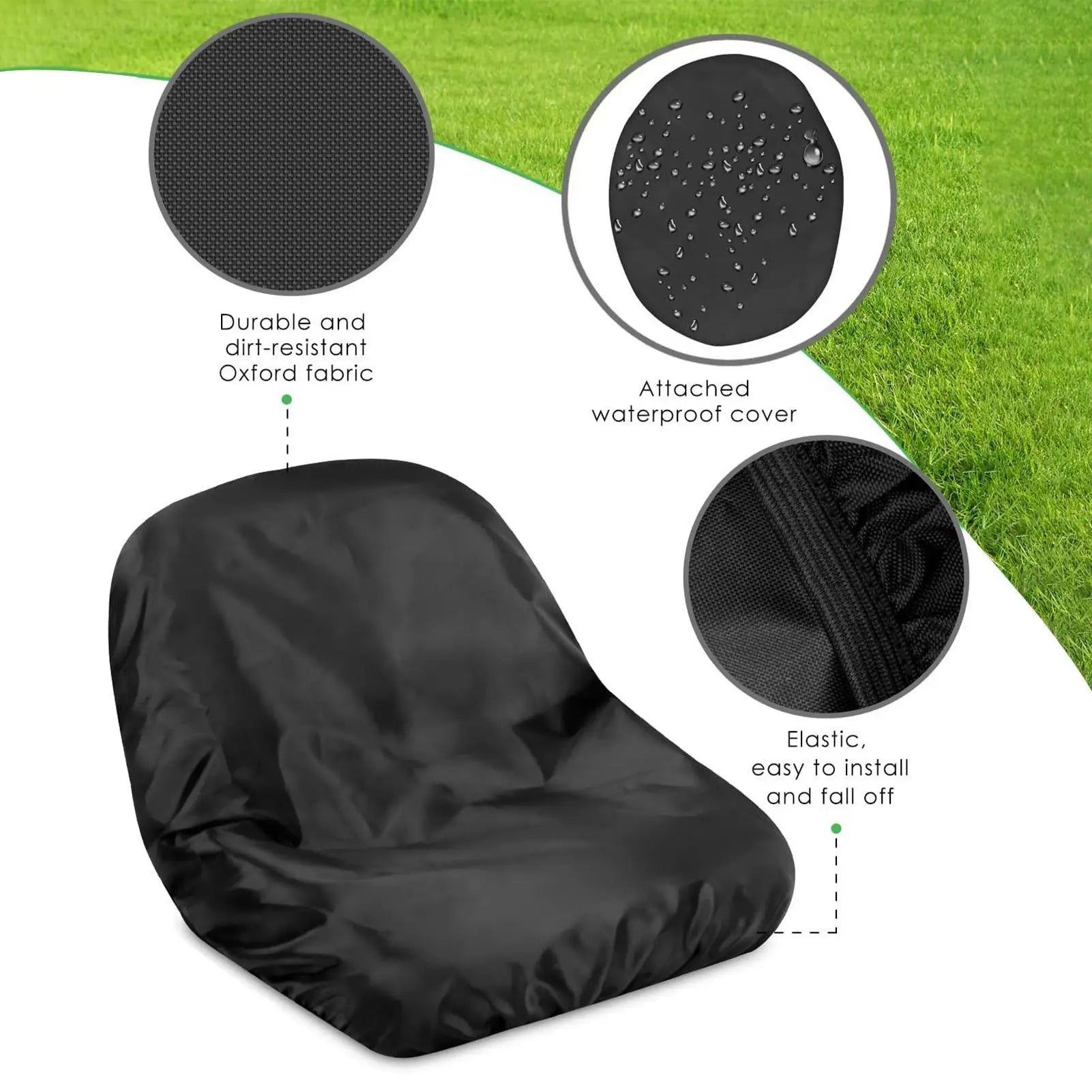 Tractor Seat Cover Rainproof Riding Lawn Mower Seat Covering Full Coverage Tractor Part Outdoor Protection for Yard Garden Field Qme