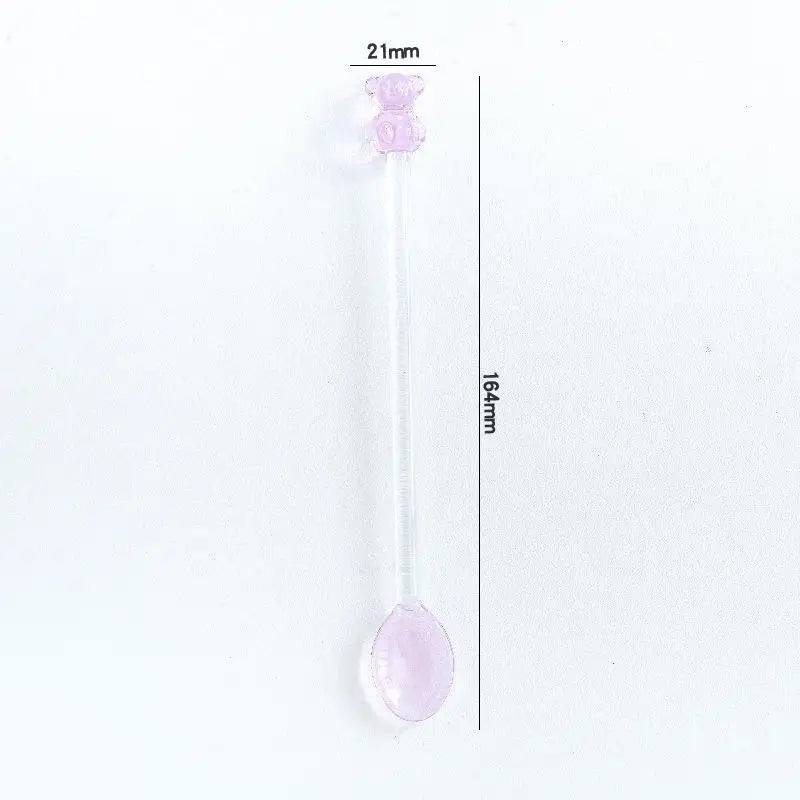 Long Handle Mixing Round Spoon Creative Bear Coffee Kitchen Dessert Qme A1