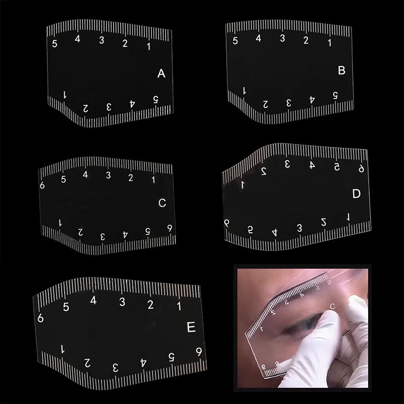 Durable Portable Eyebrow Stencil Instant Design Ruler Drawing Shaping Qme