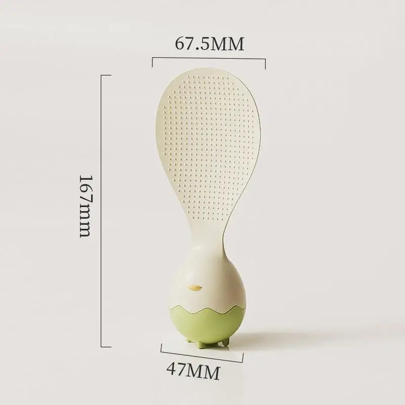 Creative Eggshell Standing Rice Spoon Household Scoop Non-stick Qme B