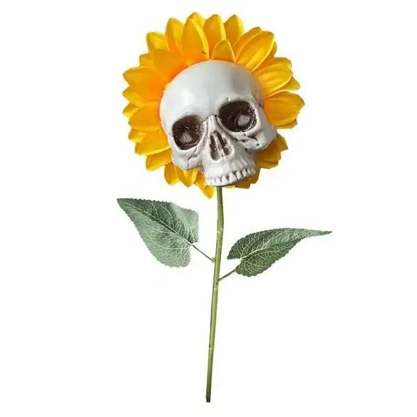 Creepy Skull Sunflower Flowers Skull Festival Art Craft Garden Decoration Simulation Flower Ornaments Halloween Decorations Qme B