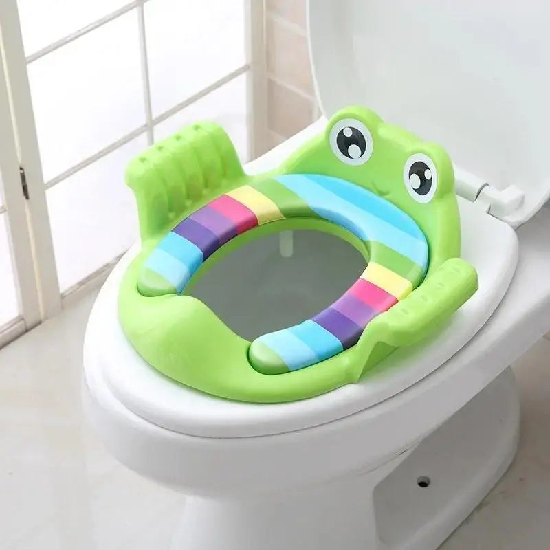 Baby Potty Training Seat Armrests Safe Toilet Cushion Toddlers Boys Qme green