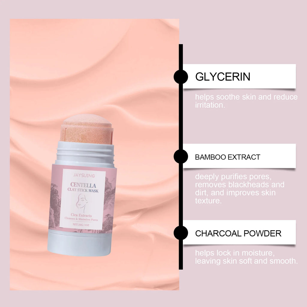 Centella Asiatica Mud Stick Mask Deep Cleansing Pore Minimizer Blackhead Removal Brightening Hydrating Soothing Facial Care Mask Qme