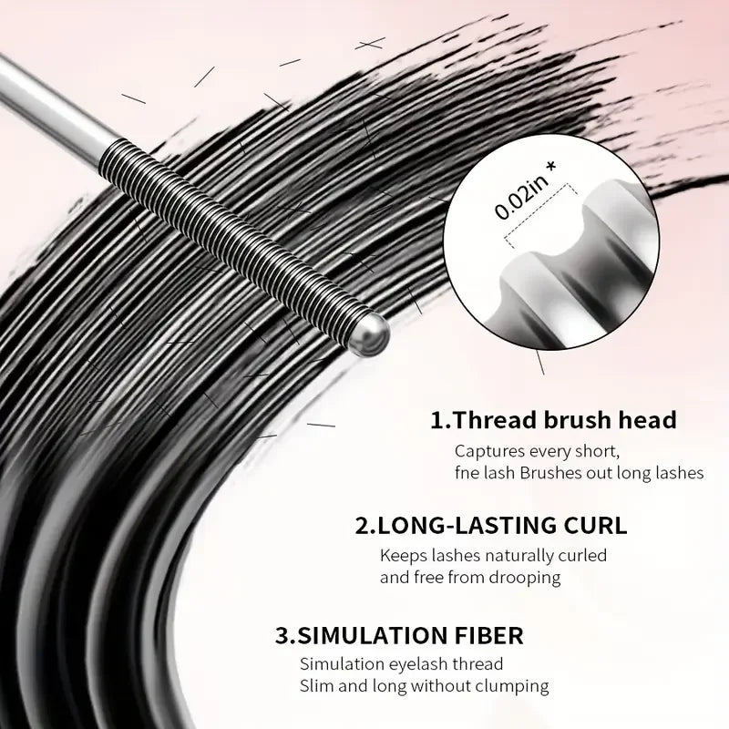 Steel Tube Mascara Waterproof Sweat-proof Formula Thickens Lengthens Qme