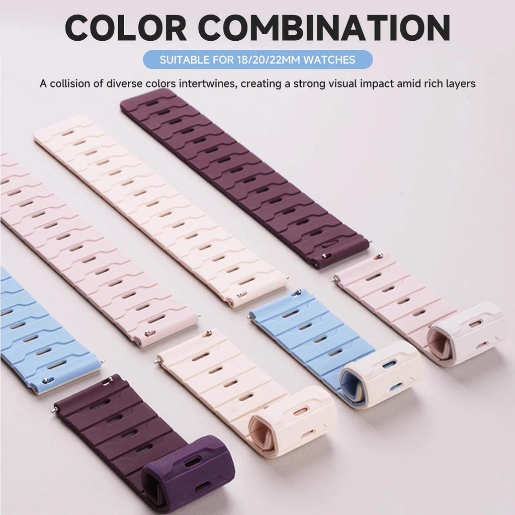 18mm 20mm 22mm Silicone Strap For Huawei GT6 Pro 46mm Magnetic Band For Samsung Galaxy Watch 7 6 5 4 40MM 44MM Qme