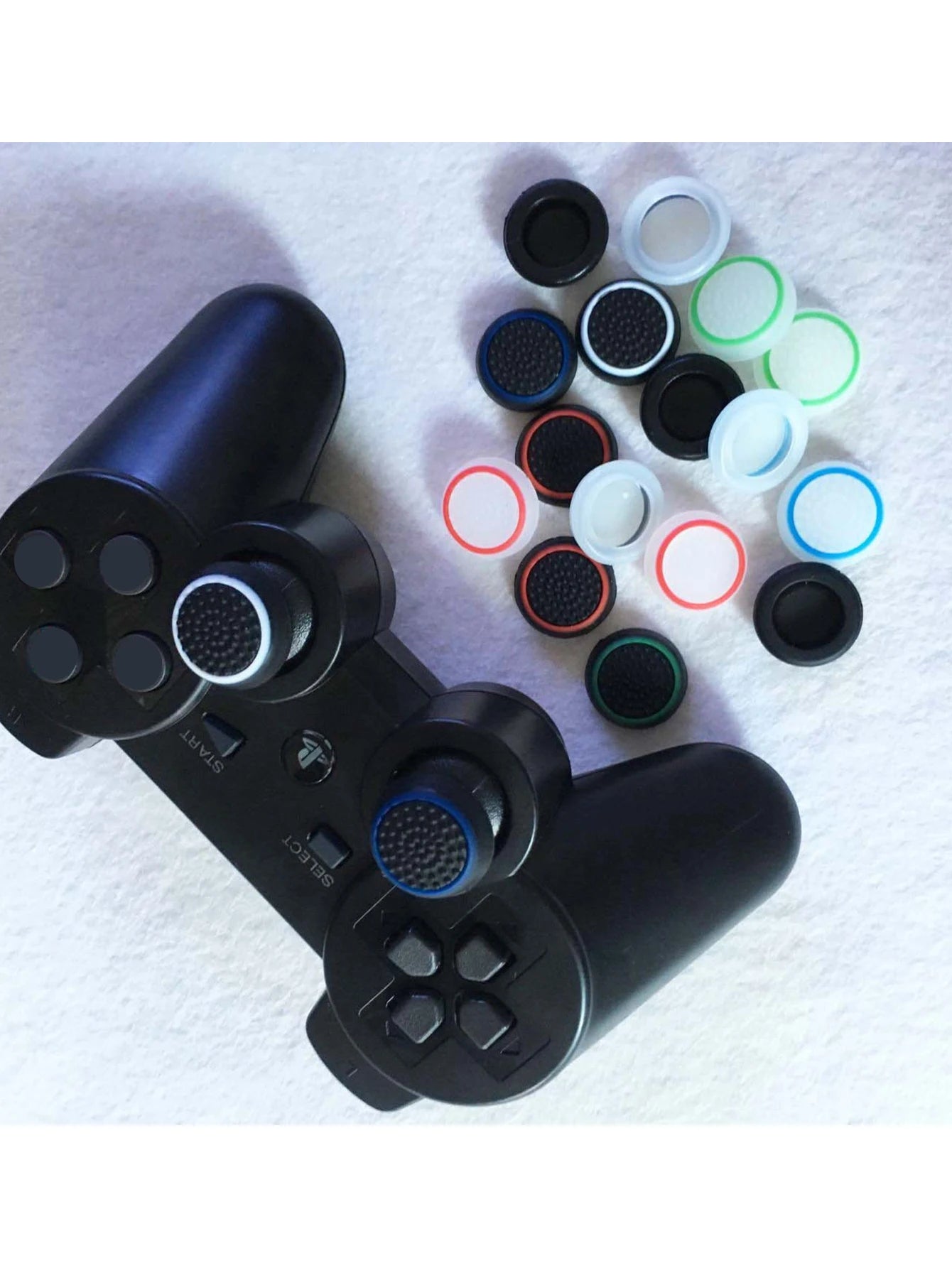Dual-color silicone ThumbStick Grip Cap Cover For Playstation 5 PS5 PS4 Slim/Pro Xbox Series x/s Game Controller thumb grip cap Qme