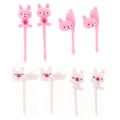 ^8Pcs Animal Farm Cute Bear Fruit Fork Mini Cartoon Children Snack Cake Dessert Pick Toothpick Bento Lunches Party Decoration Qme 8pcs